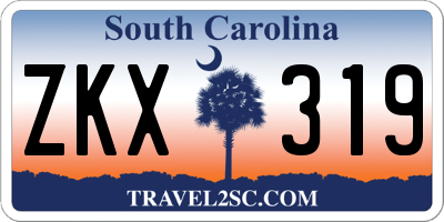 SC license plate ZKX319
