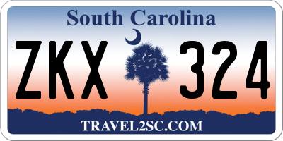 SC license plate ZKX324