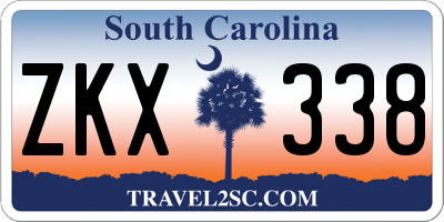 SC license plate ZKX338