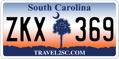 SC license plate ZKX369