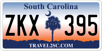 SC license plate ZKX395
