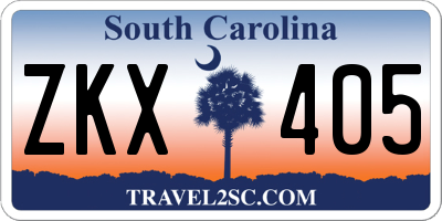 SC license plate ZKX405