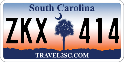SC license plate ZKX414