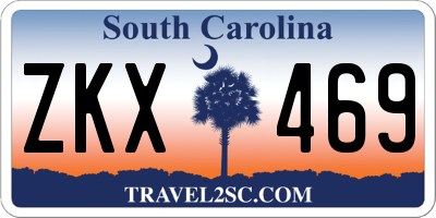 SC license plate ZKX469