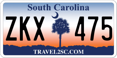 SC license plate ZKX475