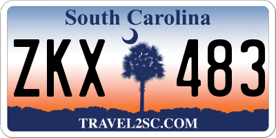 SC license plate ZKX483
