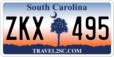 SC license plate ZKX495