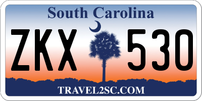 SC license plate ZKX530