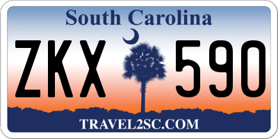 SC license plate ZKX590