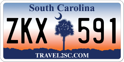 SC license plate ZKX591