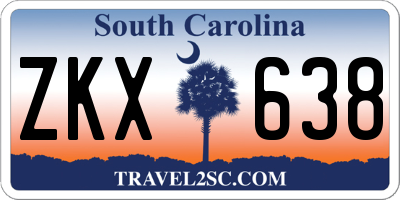 SC license plate ZKX638