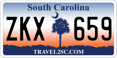 SC license plate ZKX659