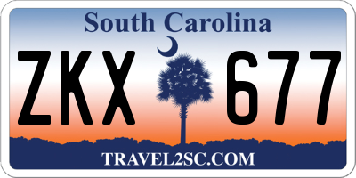 SC license plate ZKX677