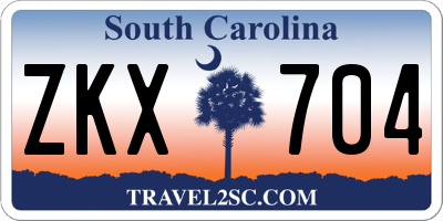 SC license plate ZKX704