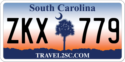SC license plate ZKX779