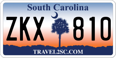 SC license plate ZKX810