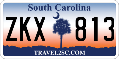 SC license plate ZKX813