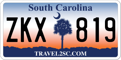 SC license plate ZKX819