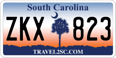 SC license plate ZKX823