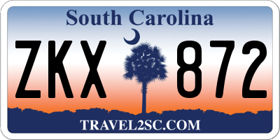 SC license plate ZKX872