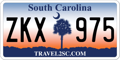SC license plate ZKX975