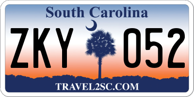 SC license plate ZKY052