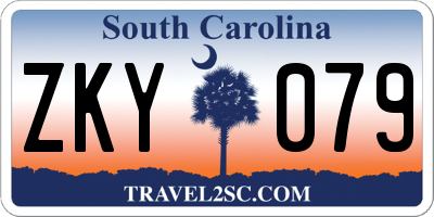 SC license plate ZKY079