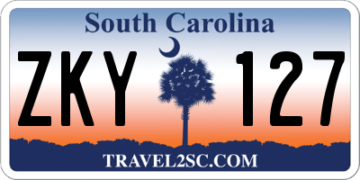 SC license plate ZKY127