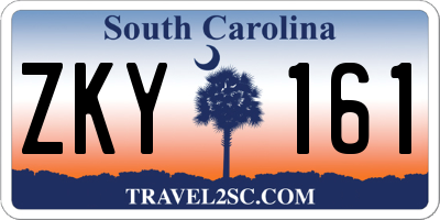SC license plate ZKY161