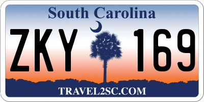 SC license plate ZKY169