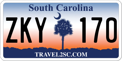 SC license plate ZKY170
