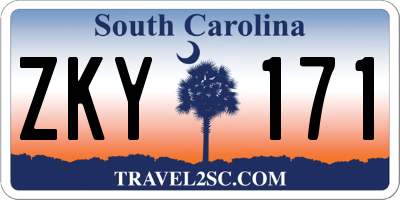 SC license plate ZKY171