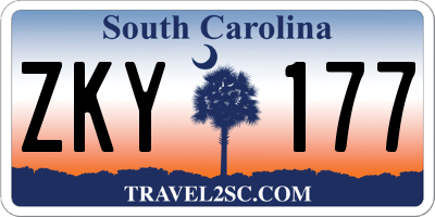 SC license plate ZKY177