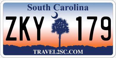 SC license plate ZKY179