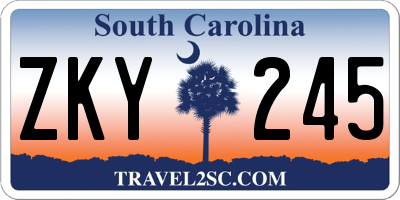 SC license plate ZKY245