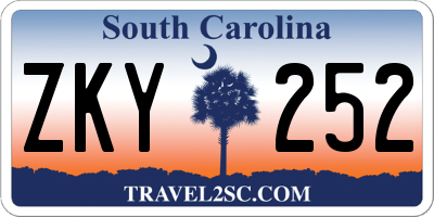 SC license plate ZKY252