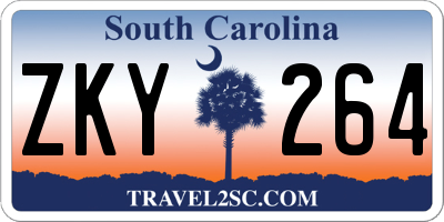 SC license plate ZKY264