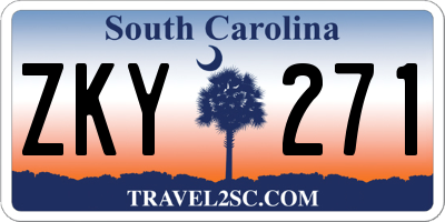 SC license plate ZKY271