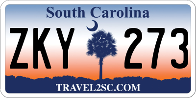 SC license plate ZKY273