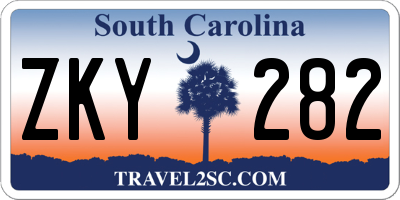 SC license plate ZKY282