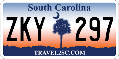 SC license plate ZKY297