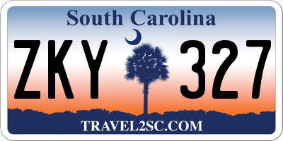 SC license plate ZKY327