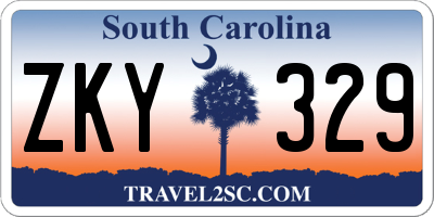 SC license plate ZKY329