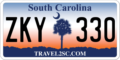 SC license plate ZKY330