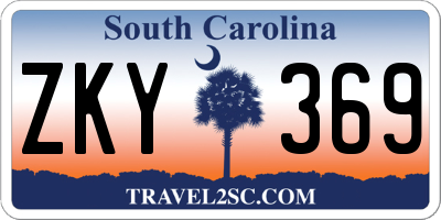 SC license plate ZKY369