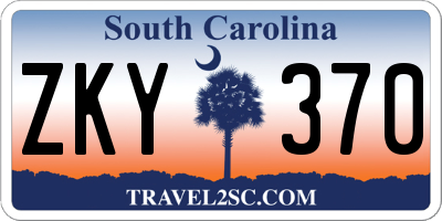 SC license plate ZKY370