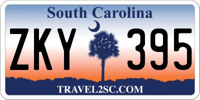 SC license plate ZKY395