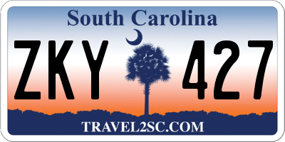 SC license plate ZKY427