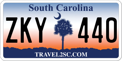 SC license plate ZKY440