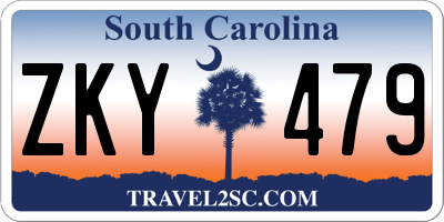 SC license plate ZKY479